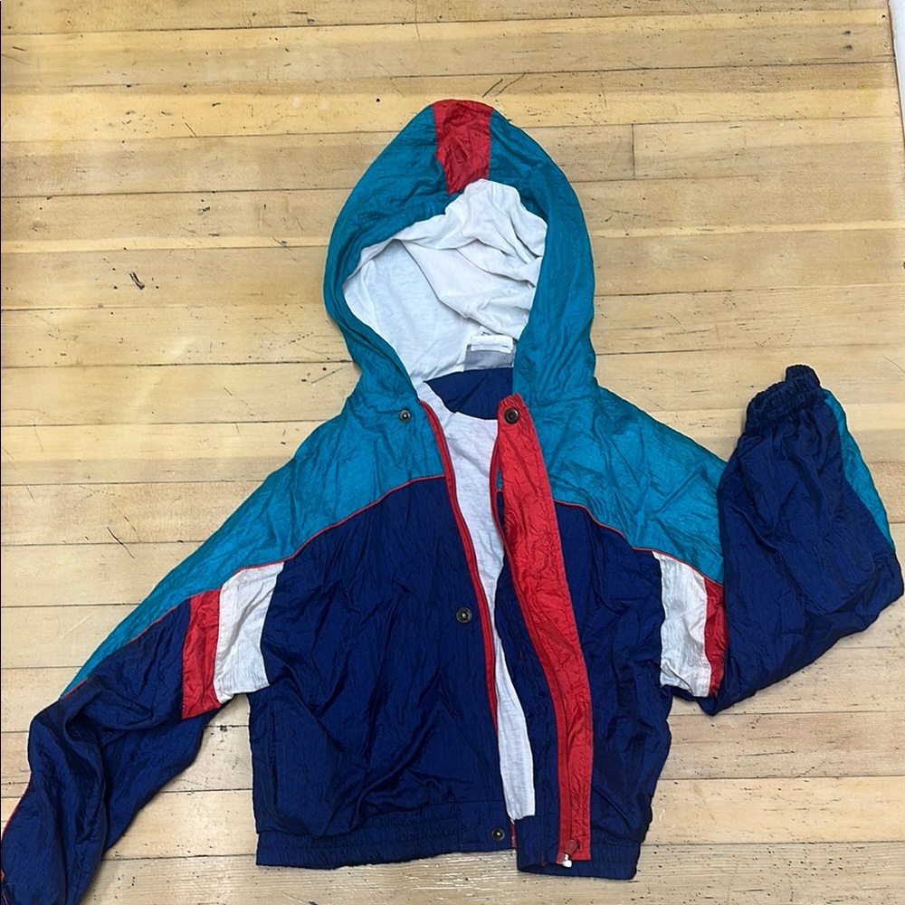 Colorful Hooded Windbreaker Jacket